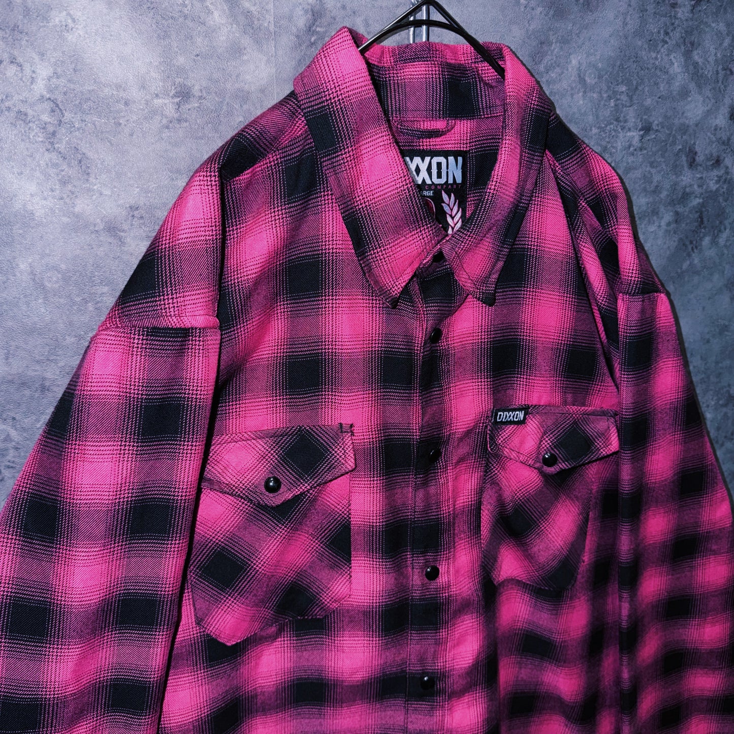 【doppio】vintage “Dixxon Flannel Co.” check pattern collar shirt