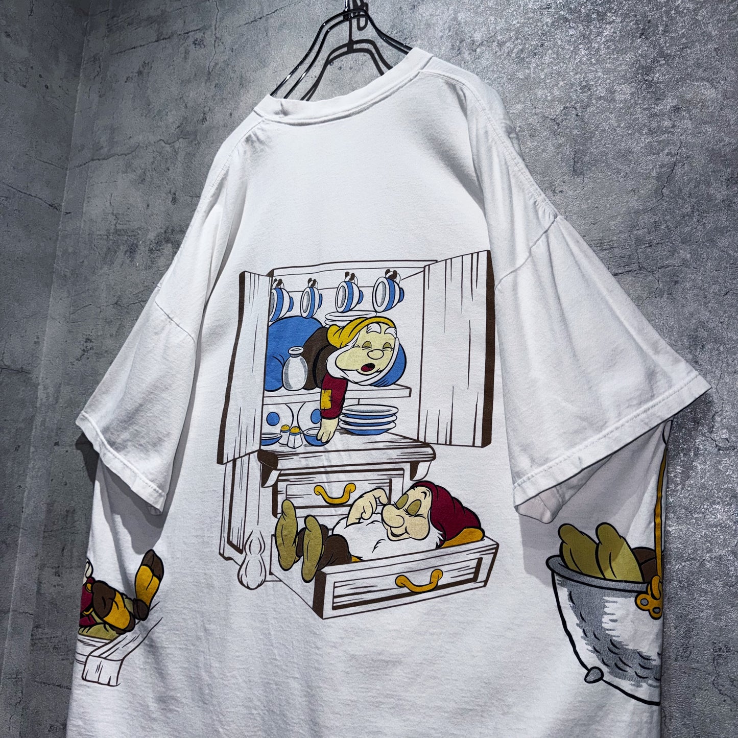 90's"Snow White"The Seven Dwarfs graphic design loose T shirt
