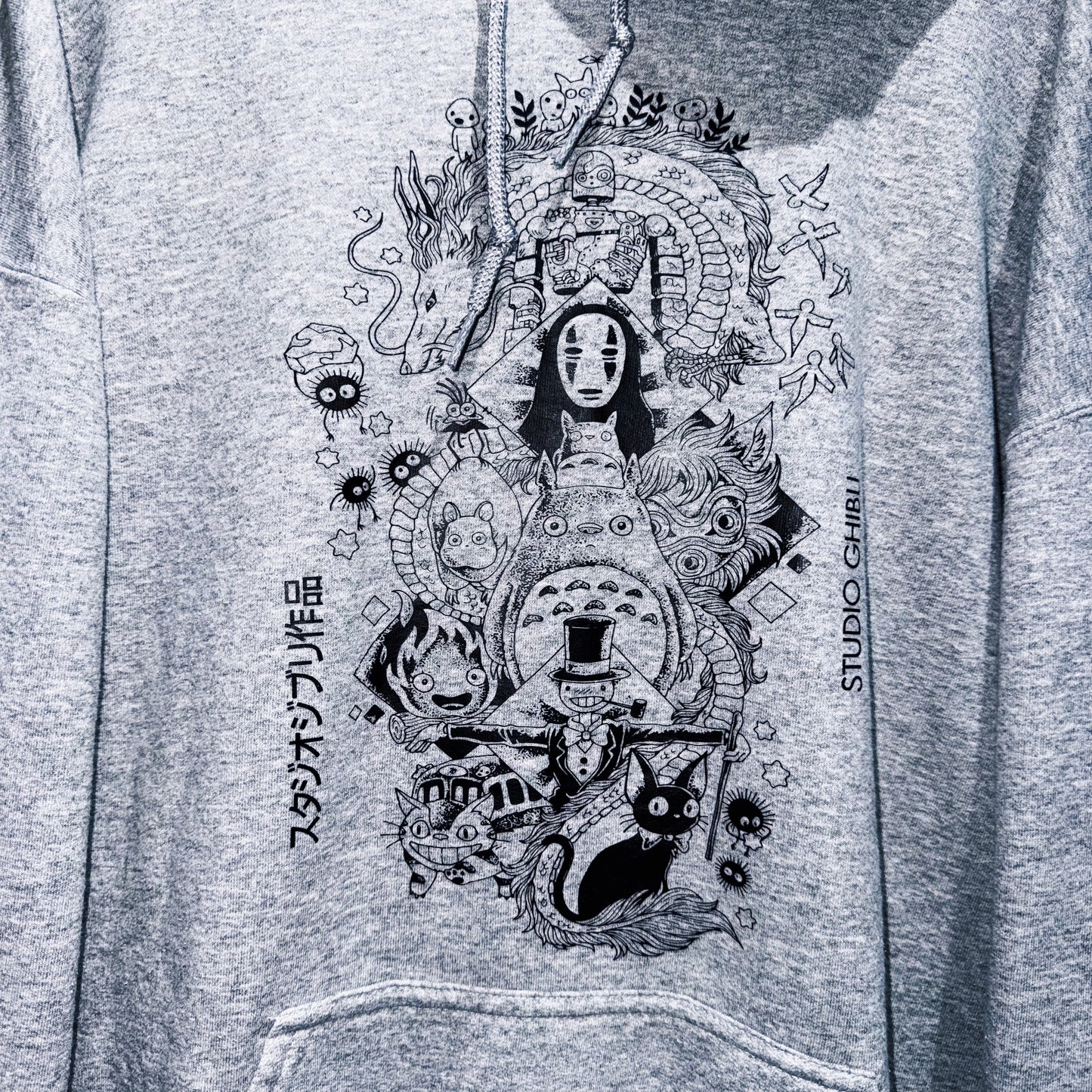 "STUDIO GHIBLI"characters graphic design pullover hoodie