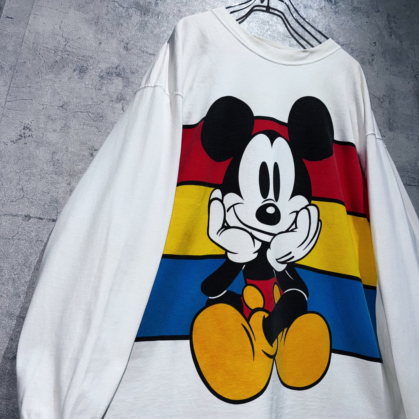 90's"Mickey Mouse"old design graphic long sleeve T shirt