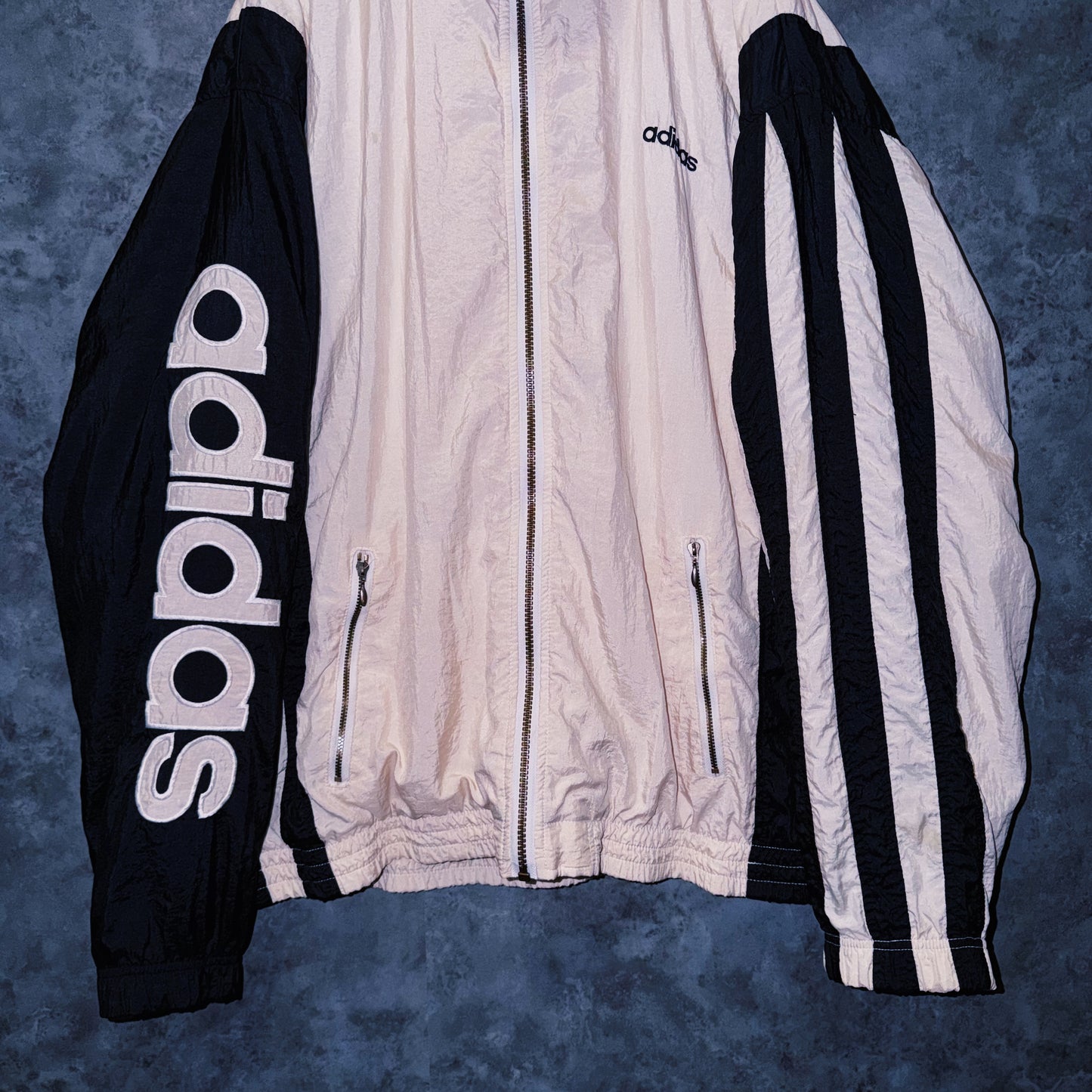 【doppio】90’s vintage “adidas” arm logo design Nylon jacket