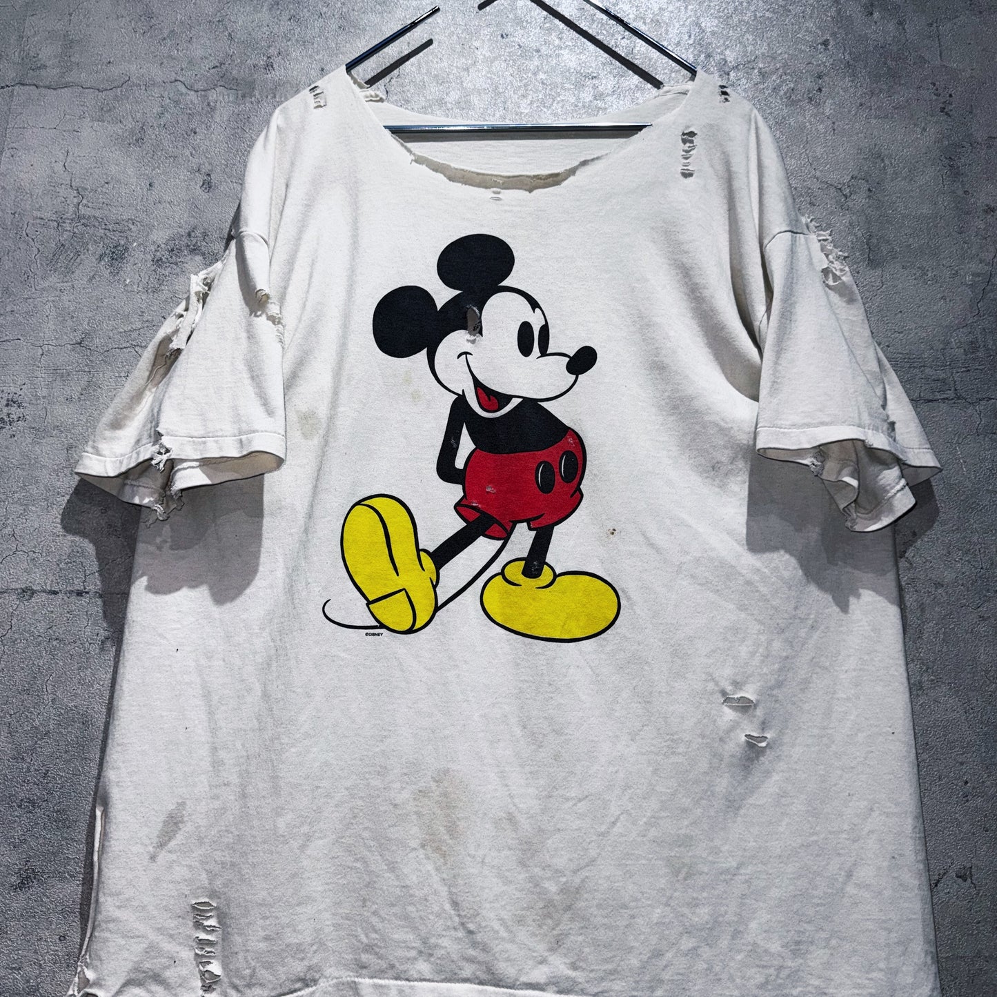 90's"Mickey Mouse"design boro custom T shirt