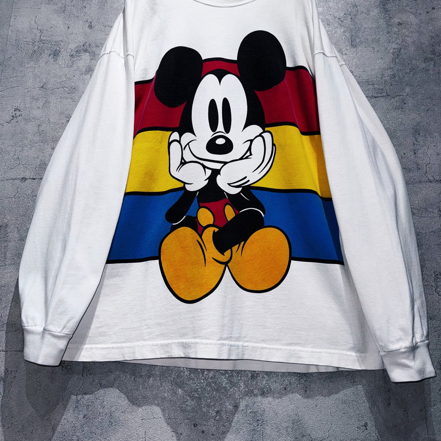 90's"Mickey Mouse"old design graphic long sleeve T shirt