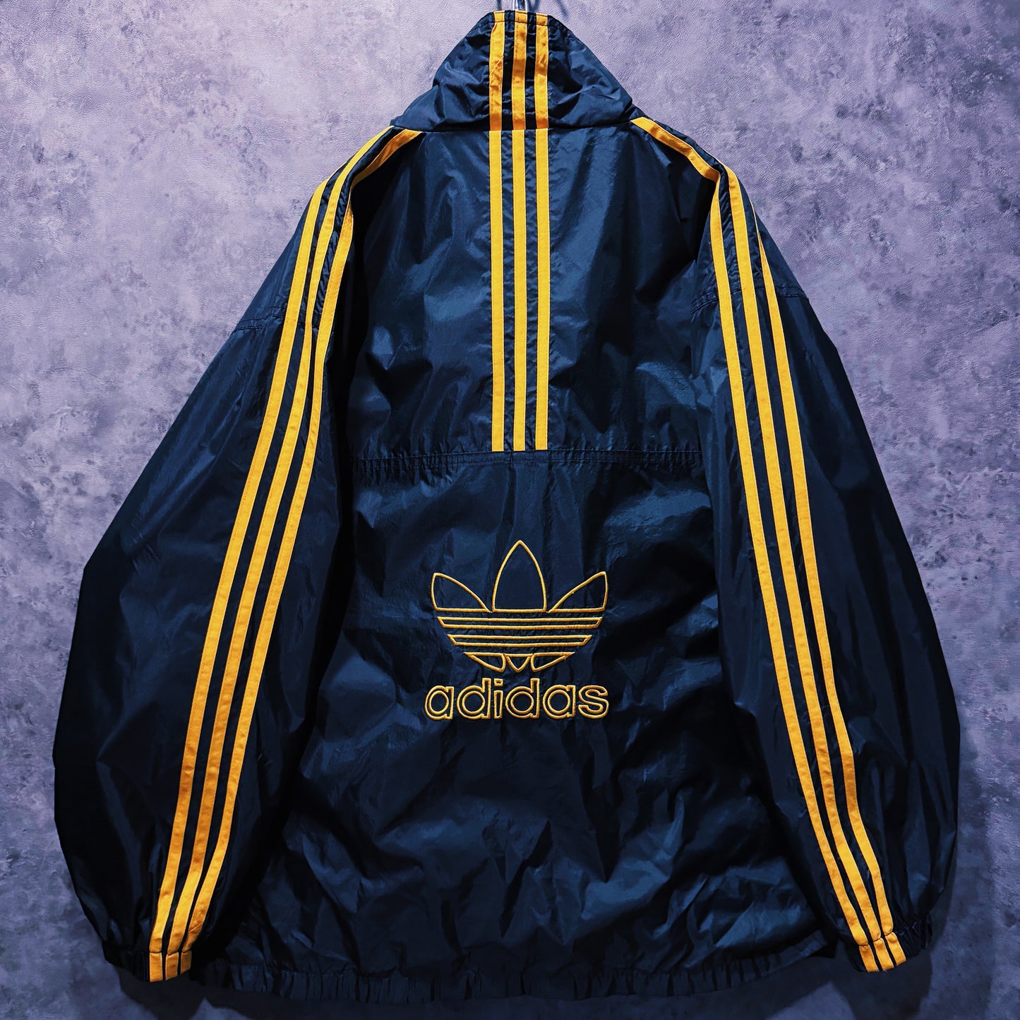 【doppio】90’s vintage “adidas” three stripe design Nylon jacket