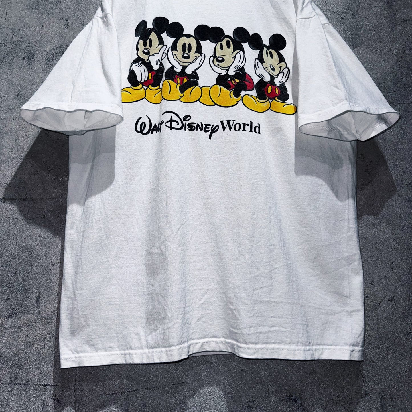 00's"Disney"Mickey Mouse print WDW design T shirt