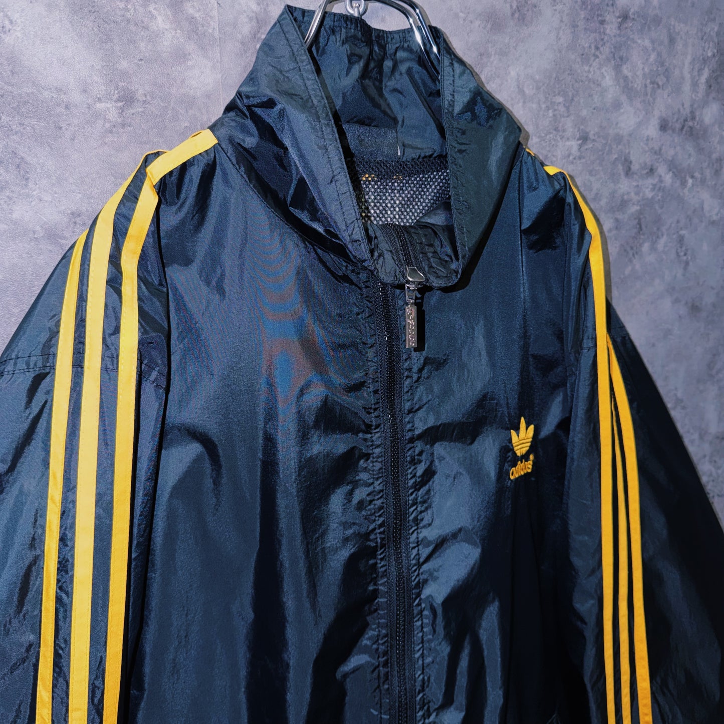 【doppio】90’s vintage “adidas” three stripe design Nylon jacket