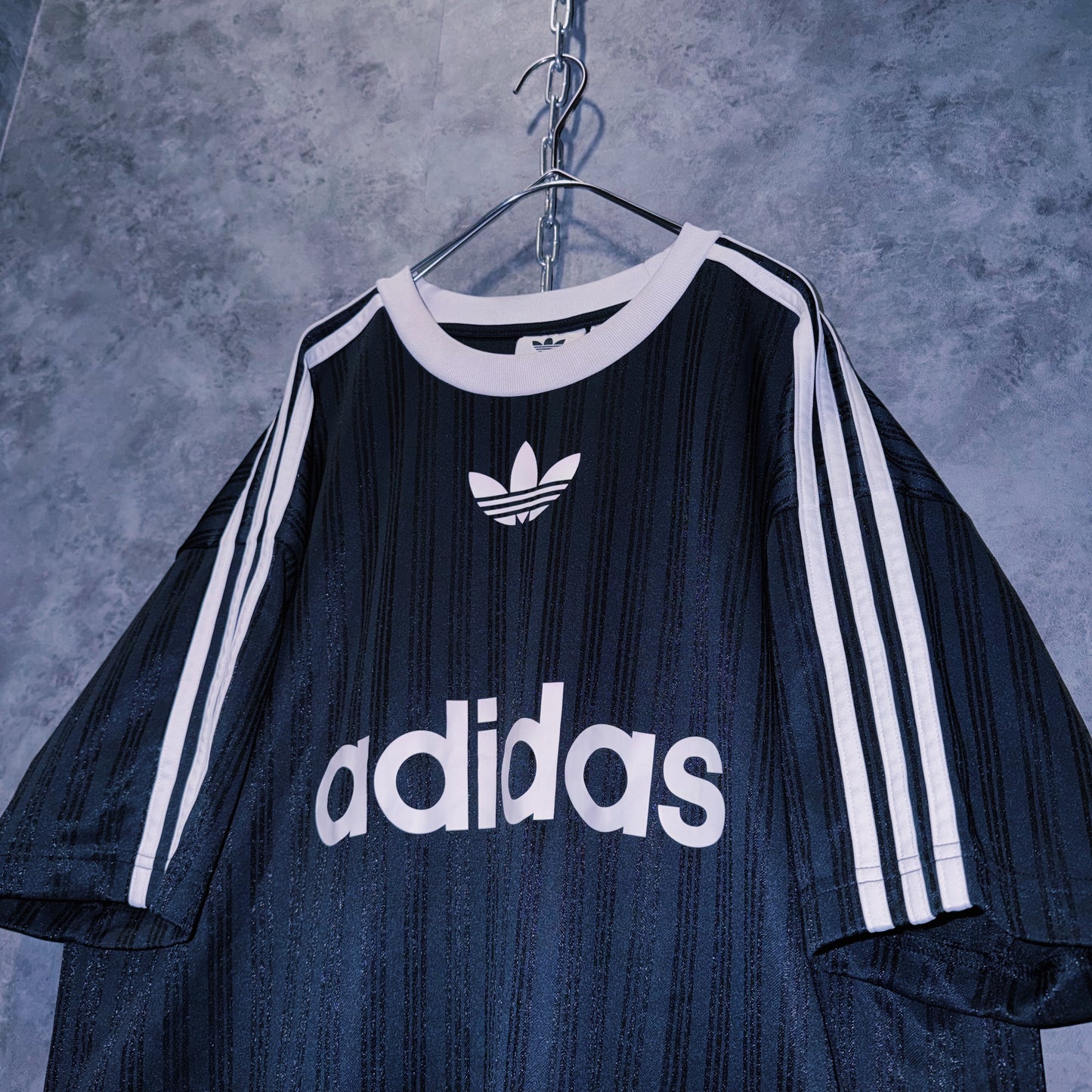 【doppio】vintage “adidas” three stripe design game shirt
