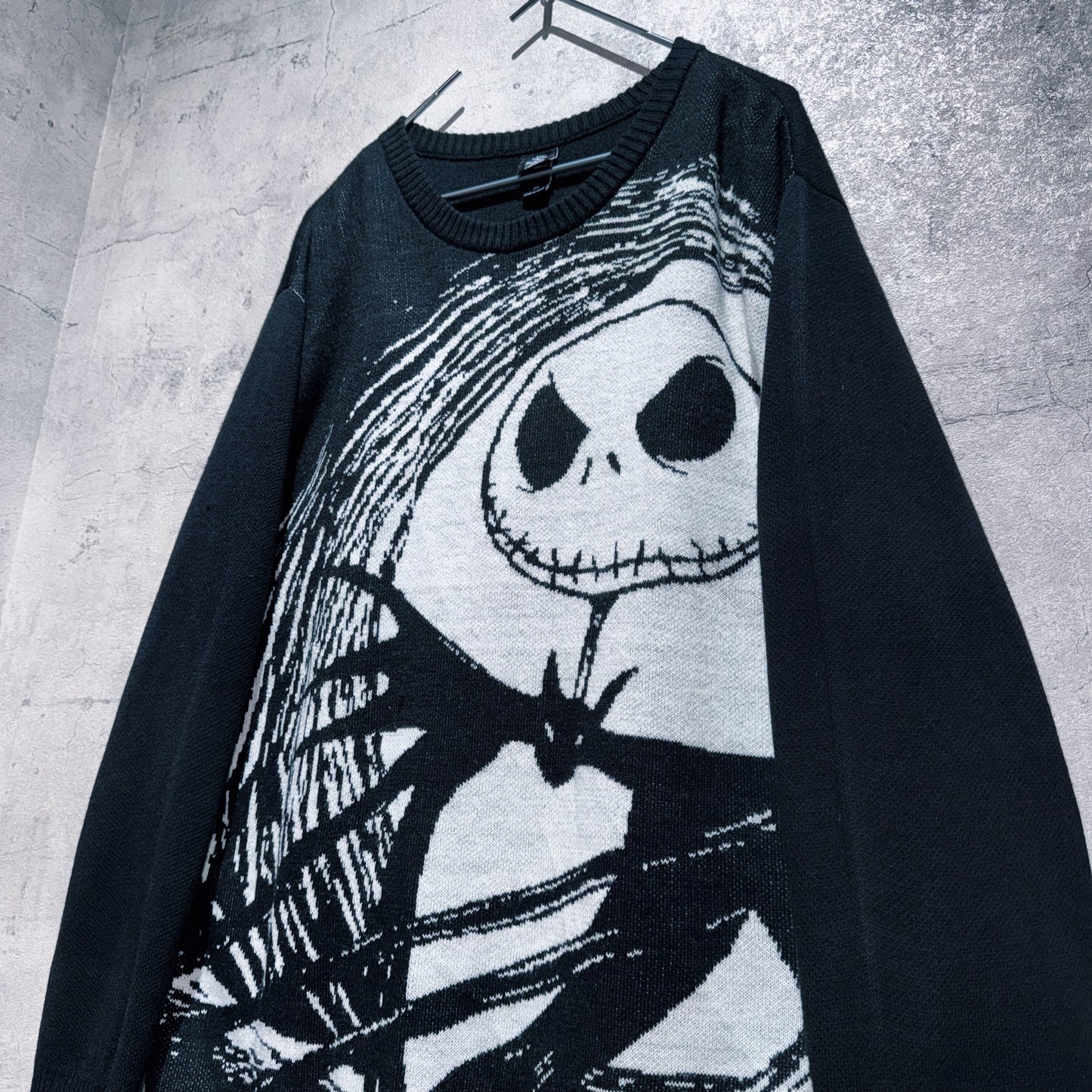 "Nightmare before Christmas"Jack Skellington graphic design pullover knit