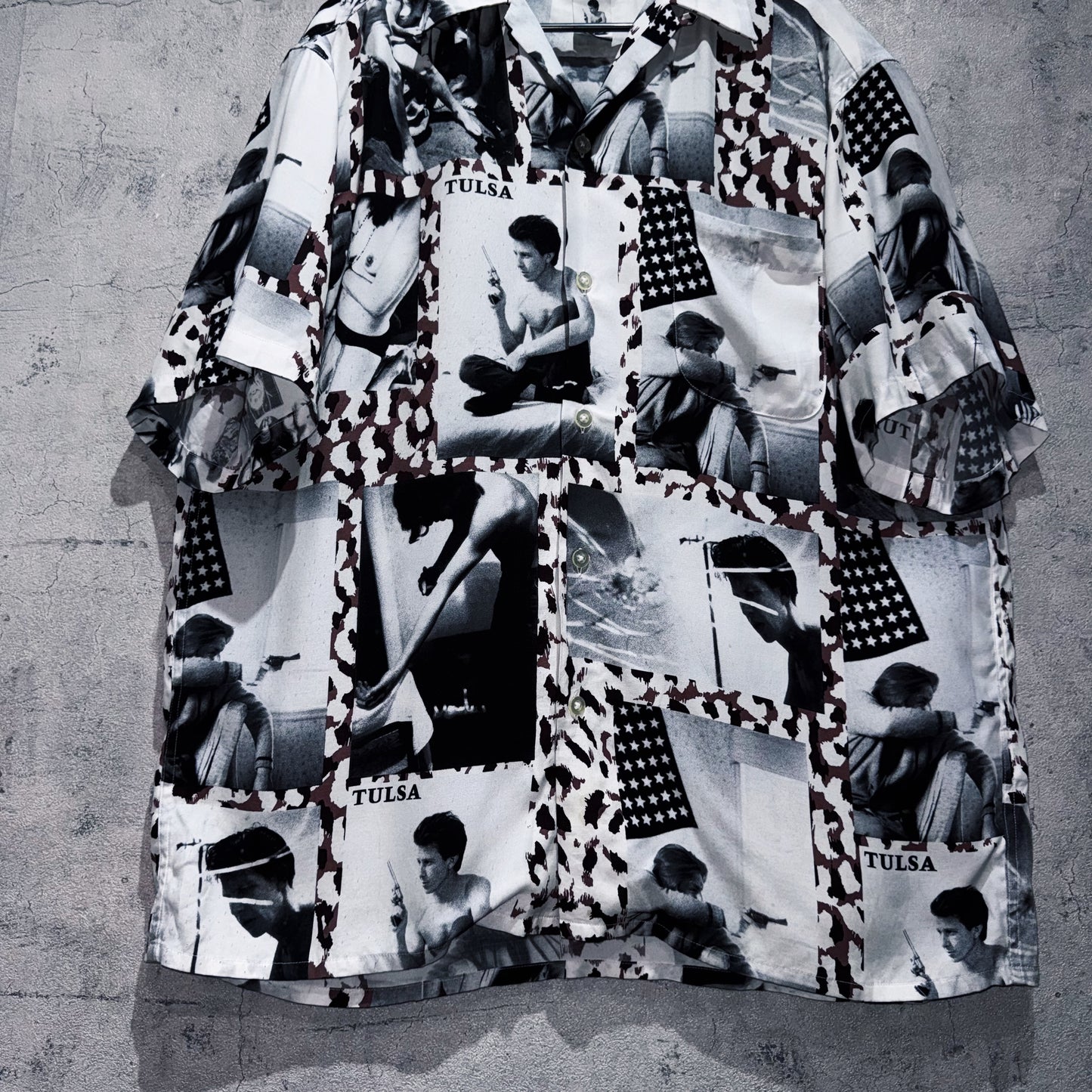 21SS"WACKOMARIA×LARRY CLARK STIE-LO"TULSA AOP pattern Hawaiian short sleeve shirt
