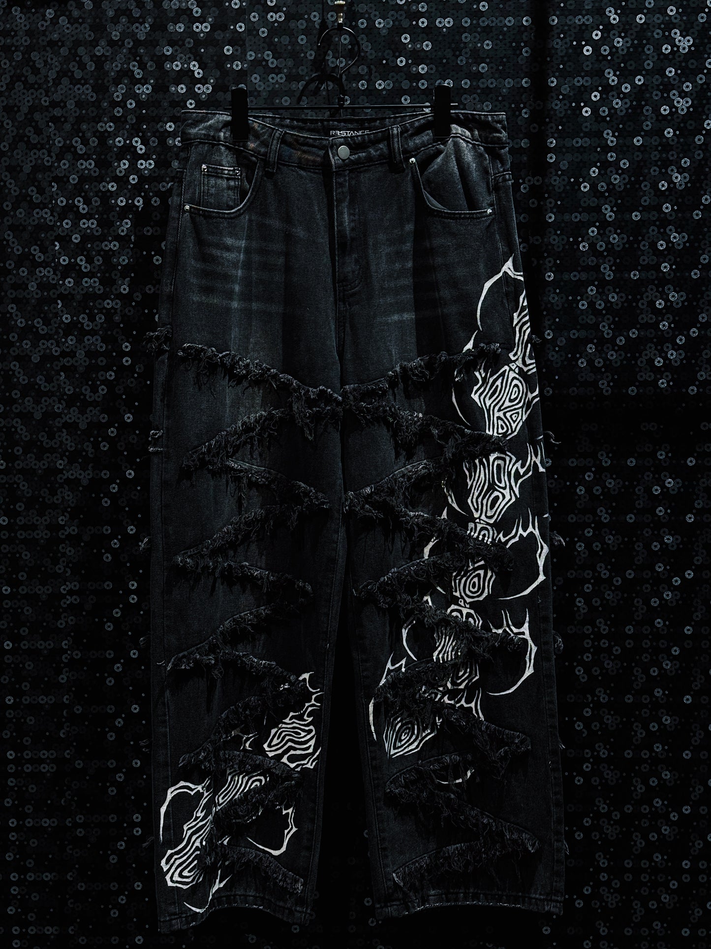 【ÆIEM】"RƎ:STANCE” Hand-Painted Reconstructed Denim