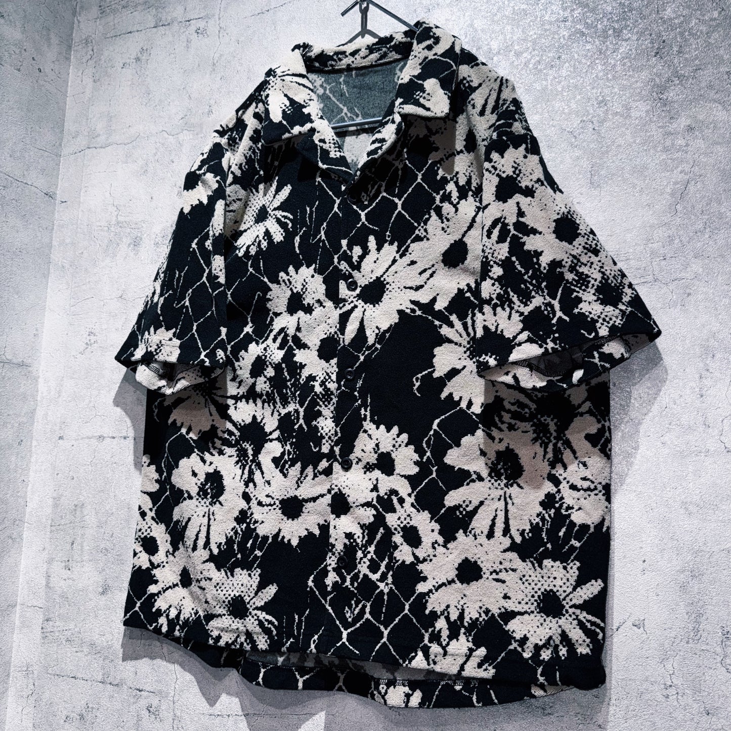 vintage Art sunflower pattern design short sleeve shirt