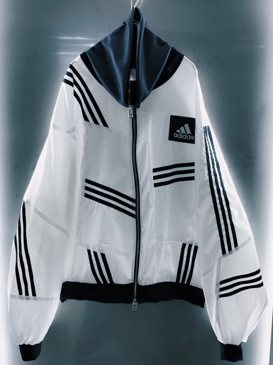 Special "original re:make" vintage patch work design High-neck track jacket