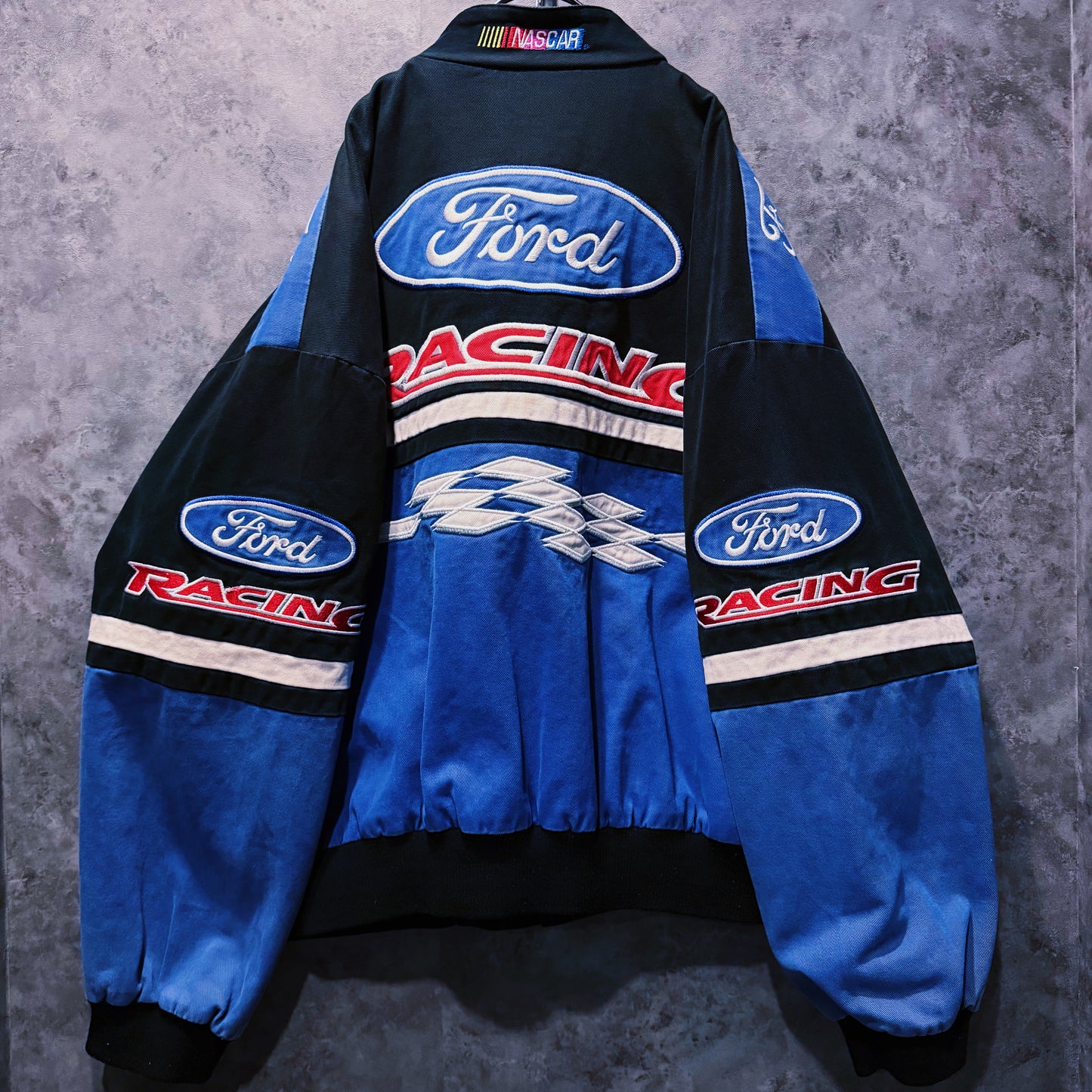 【doppio】vintage”Ford”company logo patches design racing jacket