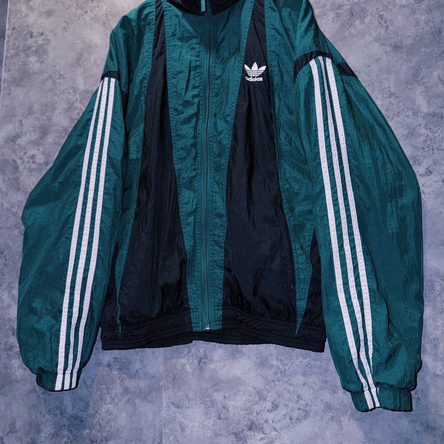 【doppio】90’s vintage “adidas” three stripe design Nylon jacket