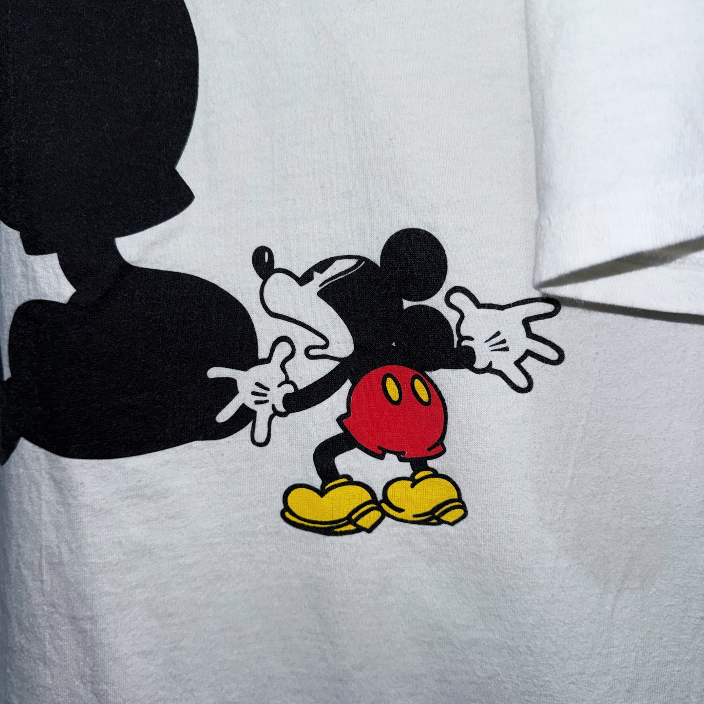 90's"Disney"Mickey Mouse shadow design T shirt