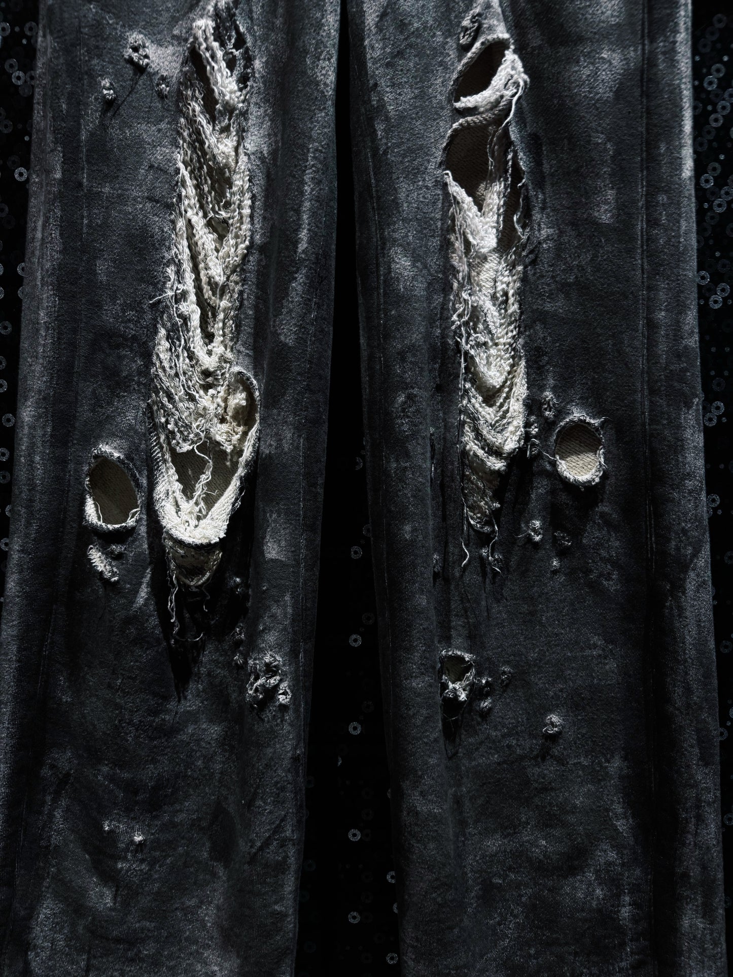 【ÆIEM】再倖築 Ash Damage Wide Sweat Pants