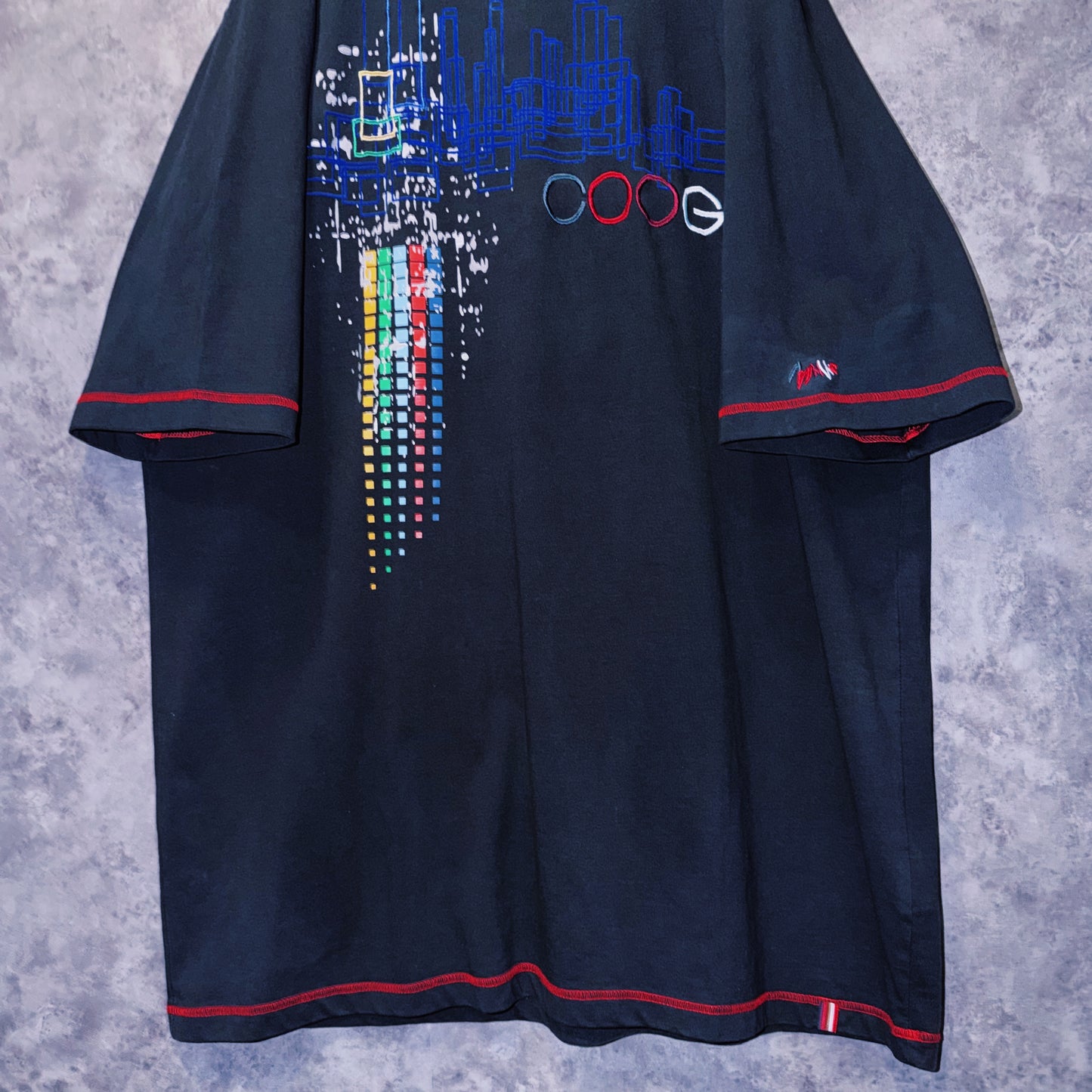 【doppio】vintage “COOGI” embroidery design big silhouette T-shirt