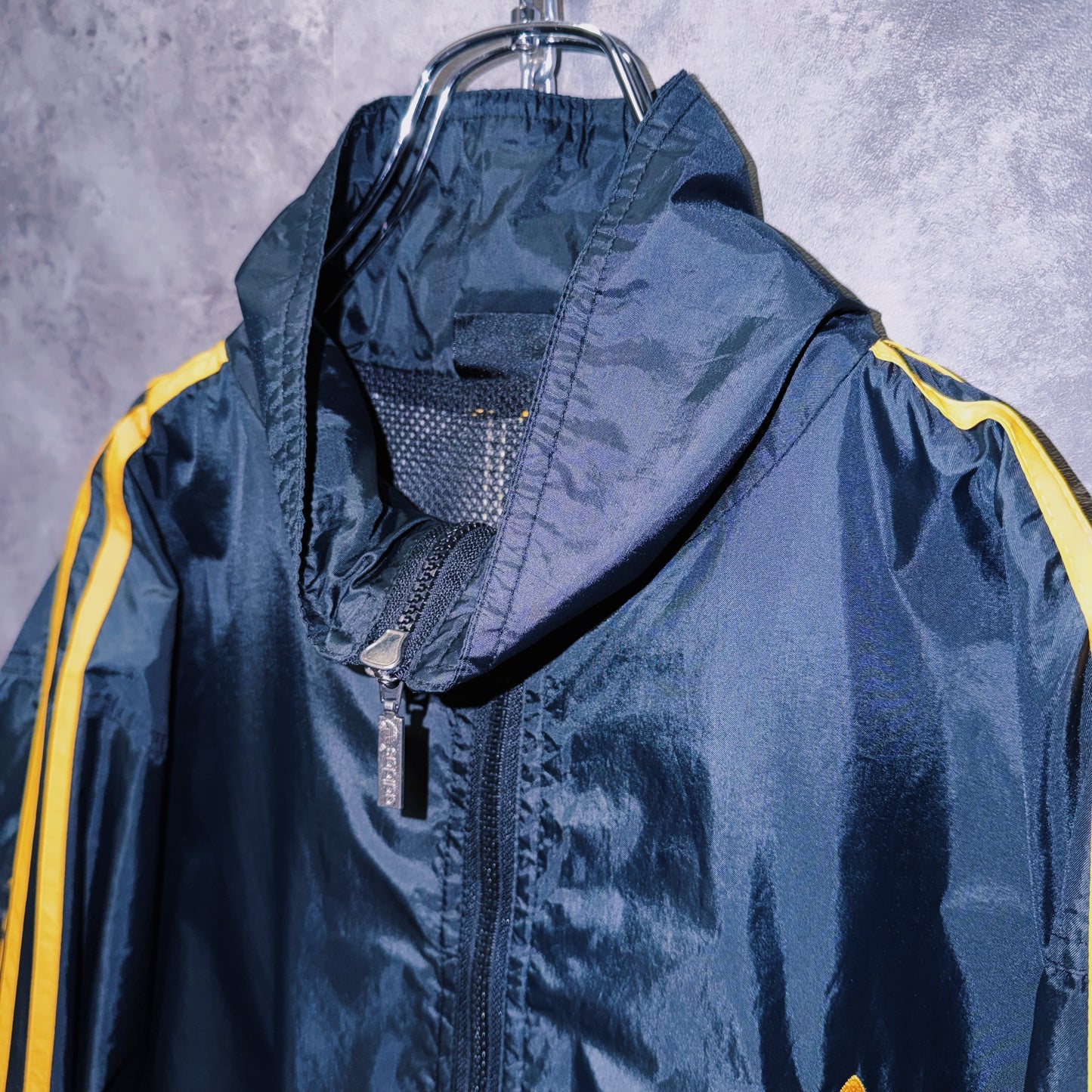 【doppio】90’s vintage “adidas” three stripe design Nylon jacket