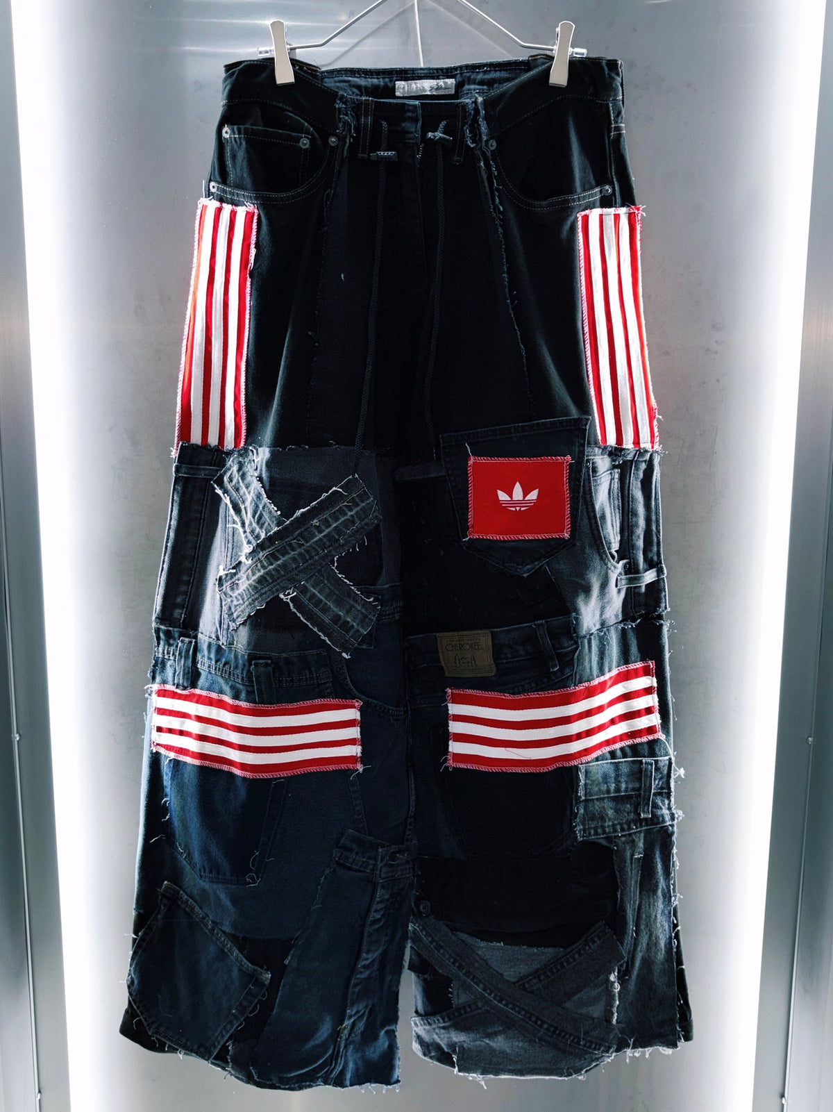 "adidas Re:make" complicated pattern denim