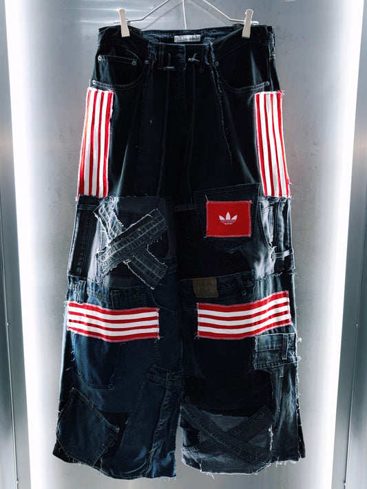 "adidas Re:make" complicated pattern denim