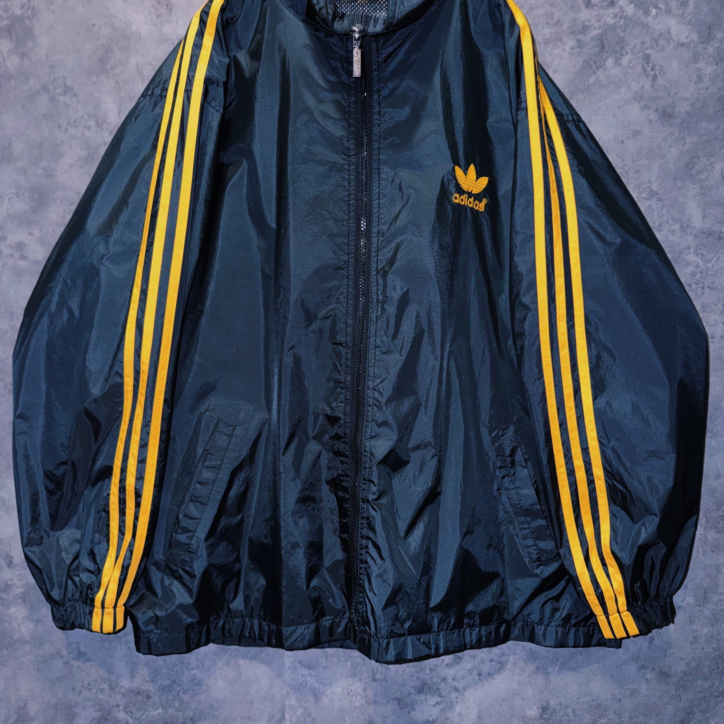 【doppio】90’s vintage “adidas” three stripe design Nylon jacket