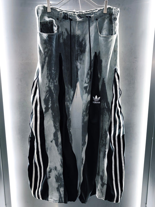 "Original Remake" adidas Zip-Up Custom Denim Pants