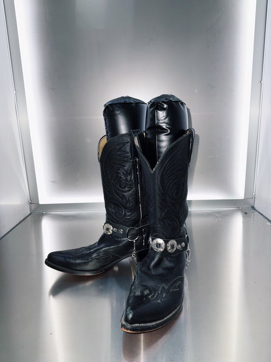 70's black Western Boots