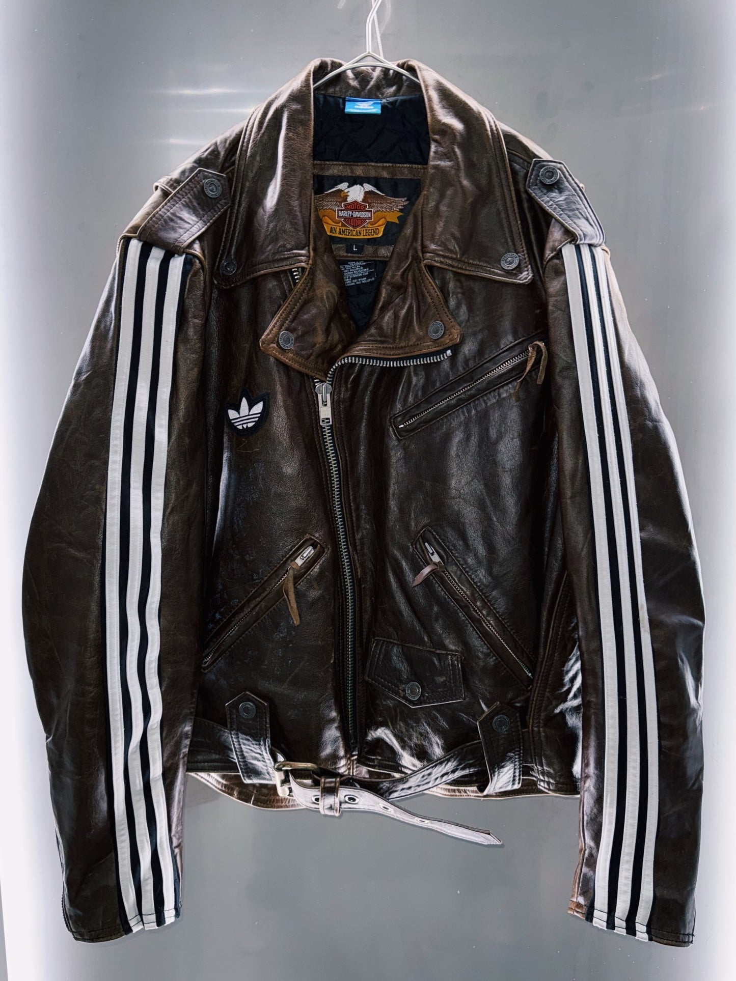 special "original re:meke" vintage
"adidas"× vintage double riders leather jacket three strip edition