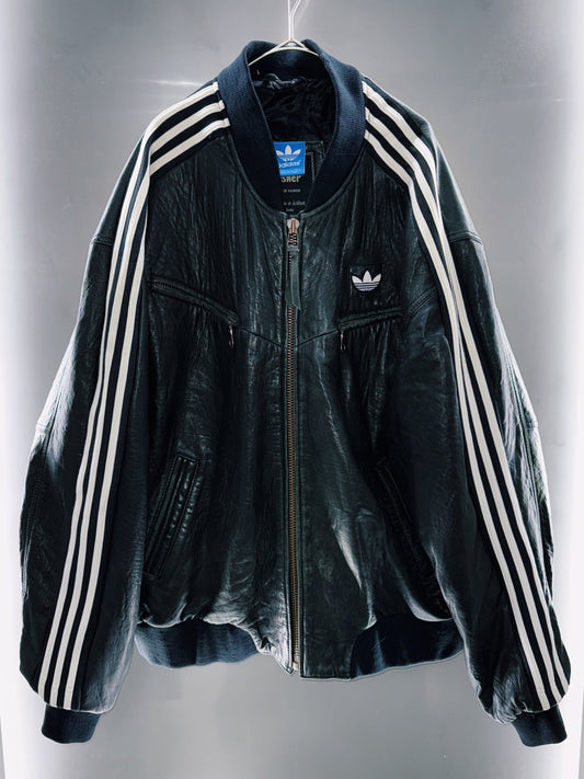 special “original re:make” vintage adidas × vintage leather jacket three stripe edition