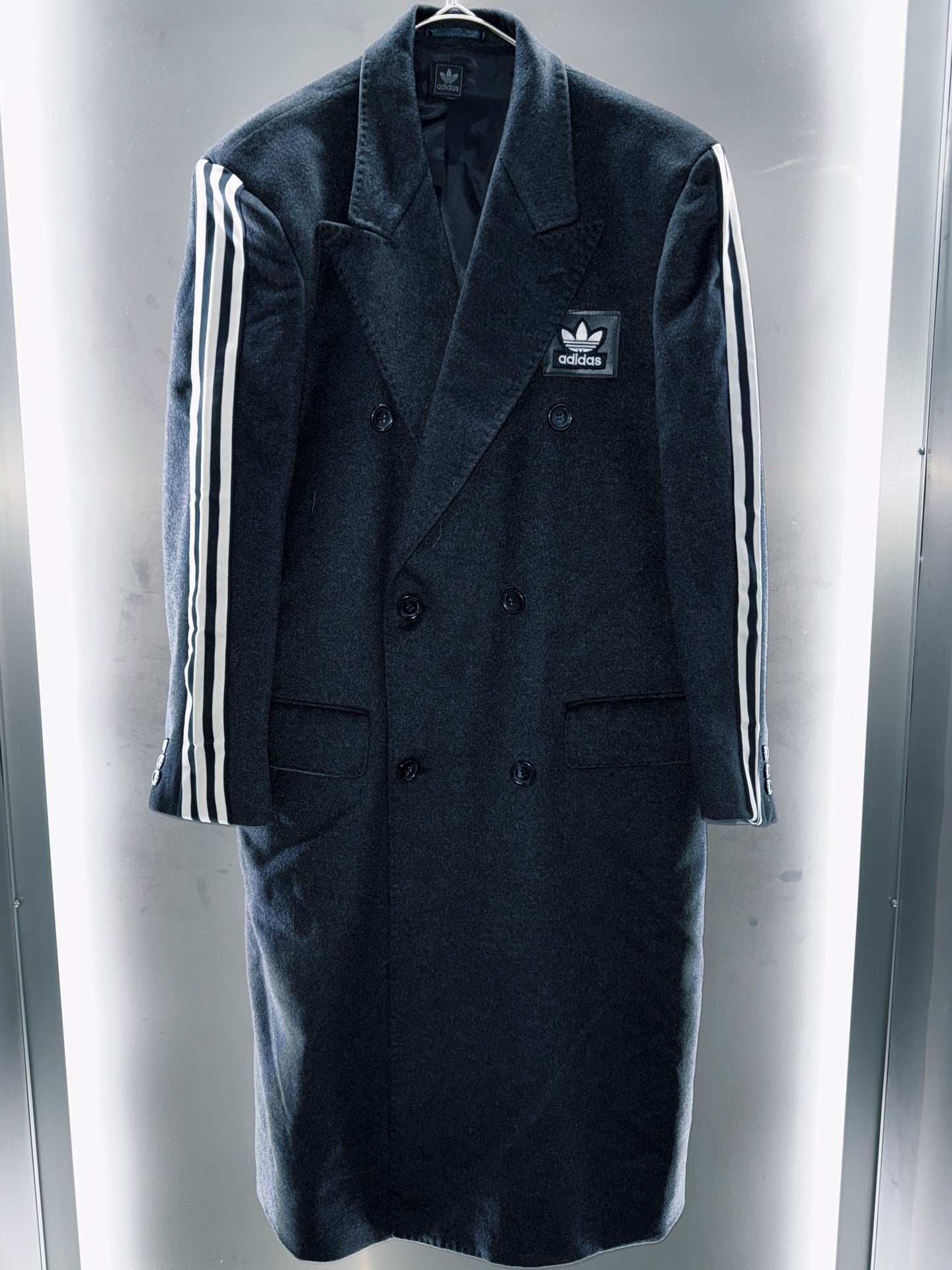 special "original re:meke" vintage "adidas" x vintage double breast coat three strip edition