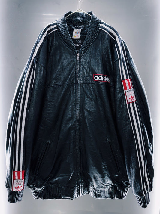 special "original re:meke"
vintage "adidas"x vintage leather jacket three strip edition