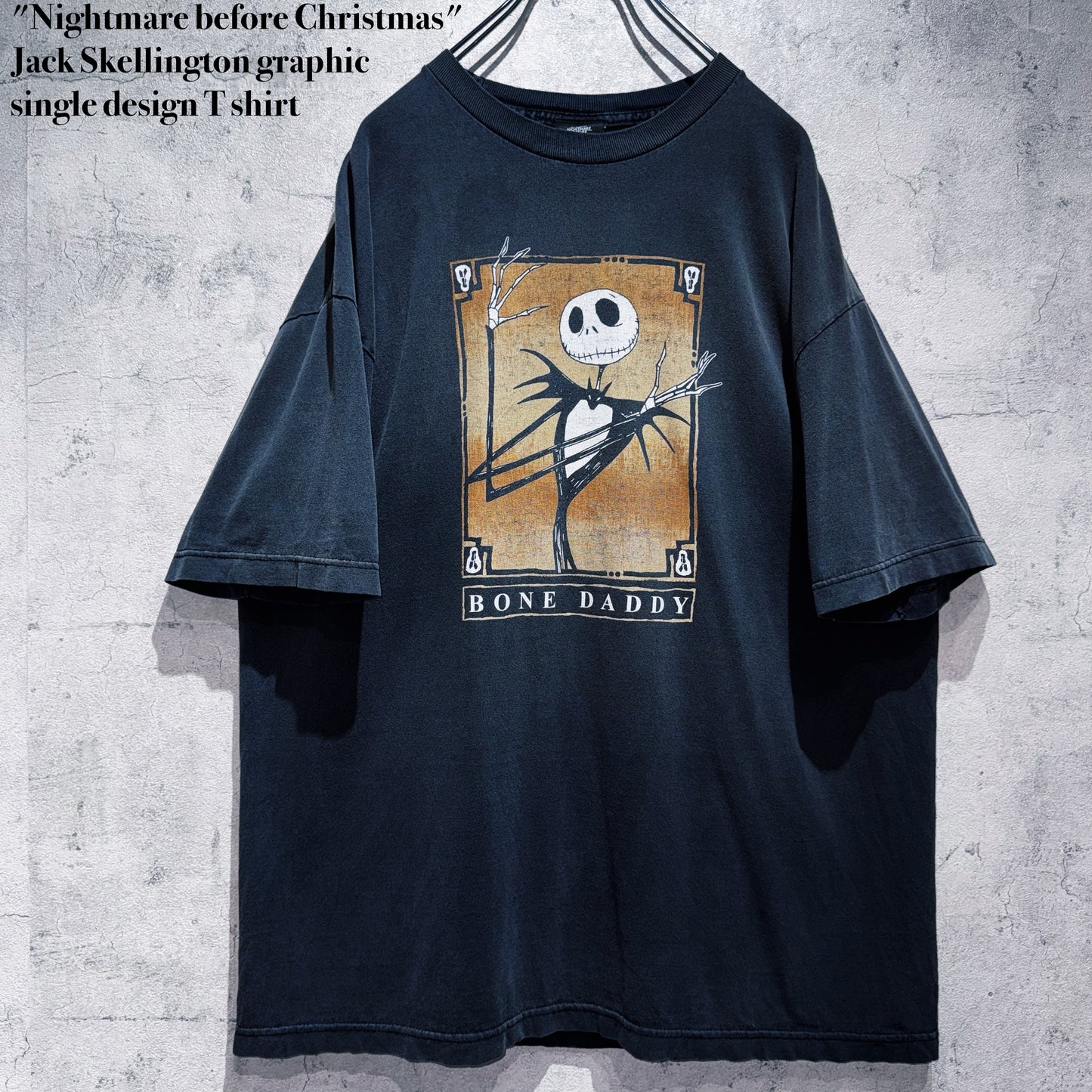 "Nightmare before Christmas"Jack Skellington graphic single design T shirt