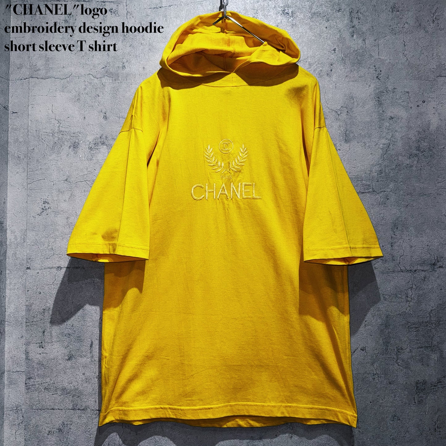 "CHANEL"logo embroidery design hoodie short sleeve T shirt