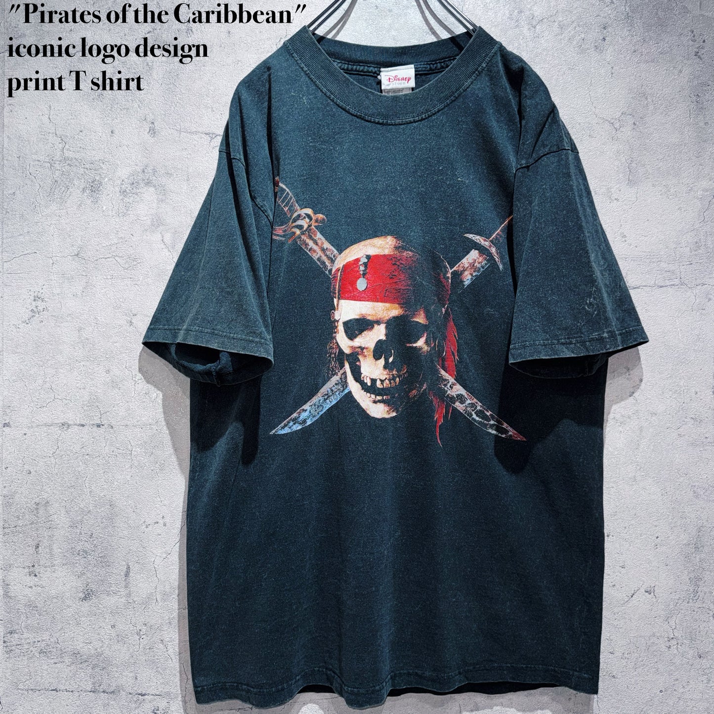 "Pirates of the Caribbean"iconic logo design print T shirt