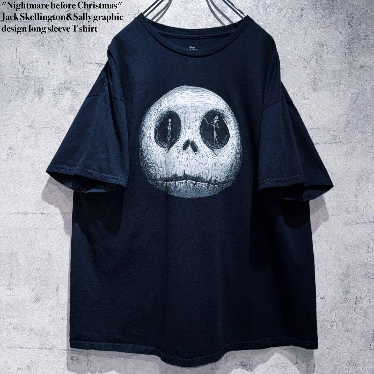 "Nightmare before Christmas"Jack Skellington&amp;Sally graphic design T shirt